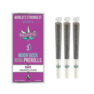 Presidential Grape indica moon rock infused pre-roll multipack 3-pack 0.5g — value pack